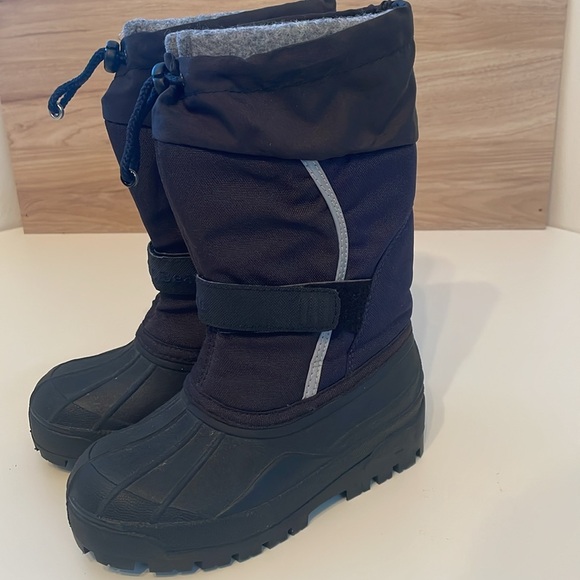 LL Bean Kids Snow Boots Size 13 Navy/black/gray - Picture 4 of 7